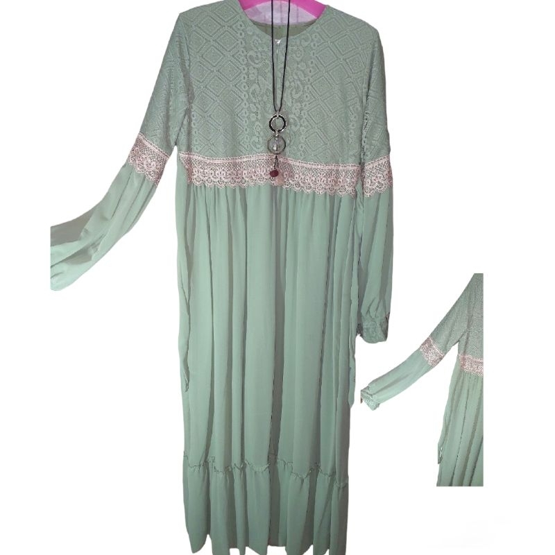 Gamis Wanita Tangan Balon Terbaru