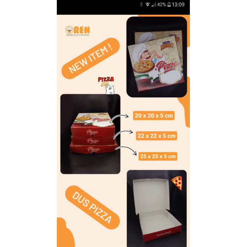 

Kardus pizza 20 cm 22 cm 25 cm murah
