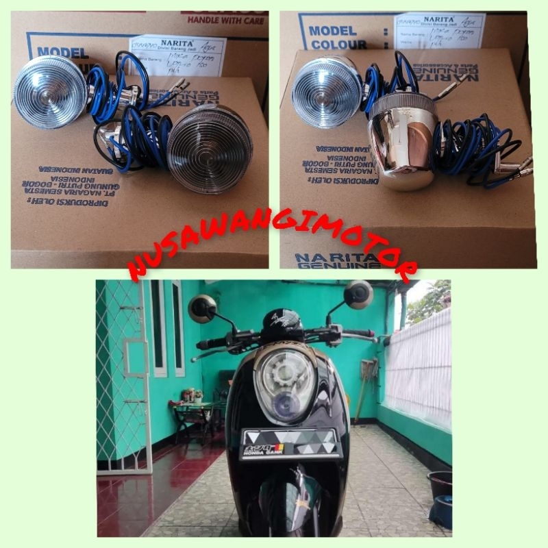 Lampu sen assy depan scoopy karbu lama