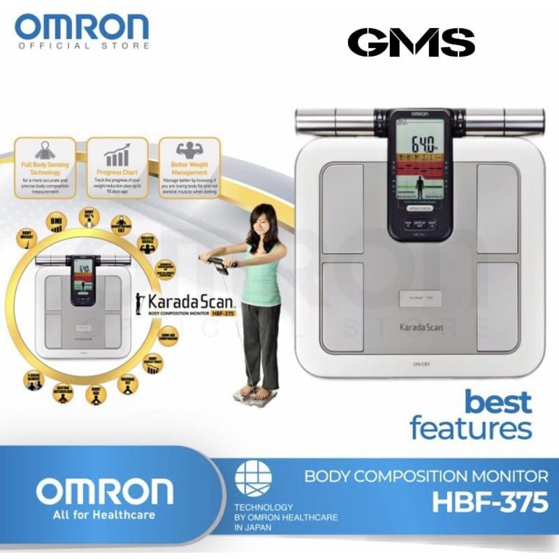 Timbangan Badan Omron Body Fat Karada Scan HBF-375 / Timbangan Omron