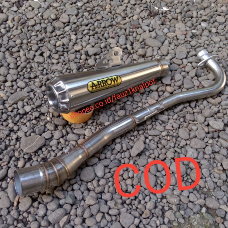 Knalpot arrow racing full set Vega Supra Revo Jupiter Blade dll