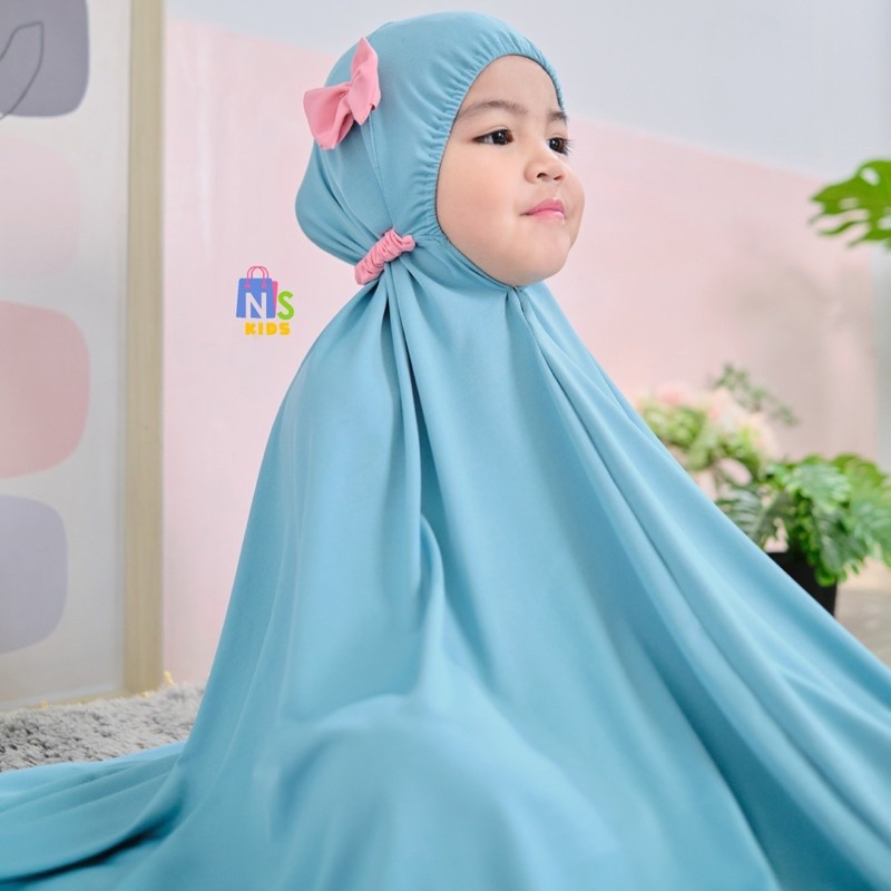 Mukena Anak Pita Perempuan Jersey Premium 2-6 Tahun