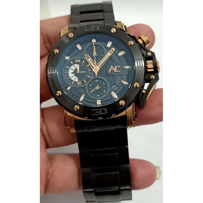 jam tangan Alexandre Christie 9205 second