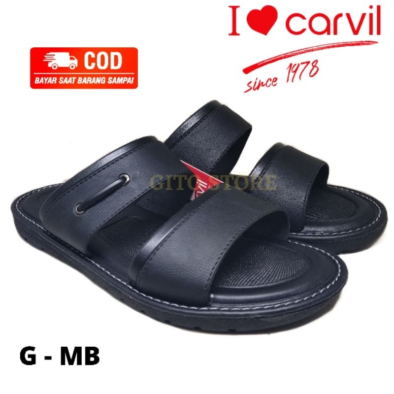 sandal  carvil pria original/sandal kulit pria/selop pria 38-43