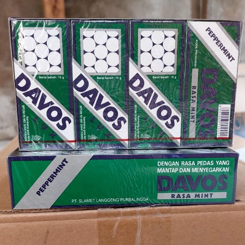 

Davos permen jadul rasa peppermint / mint isi 20pak