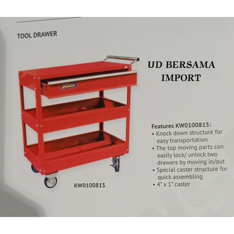 Troli Perkakas Dengan Tray 74x38x67cm/Tool Drawer KRISBOW