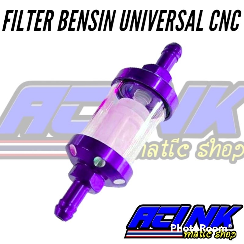 Filter bensin cnc universal / filter bensin cnc kaca bening