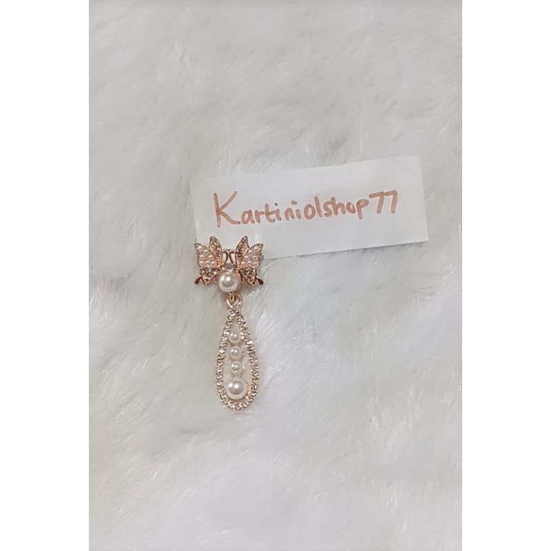 Bros Juntai/Brooch Pita Juntai/Bros Mutiara/Bros Cantik Kekinian