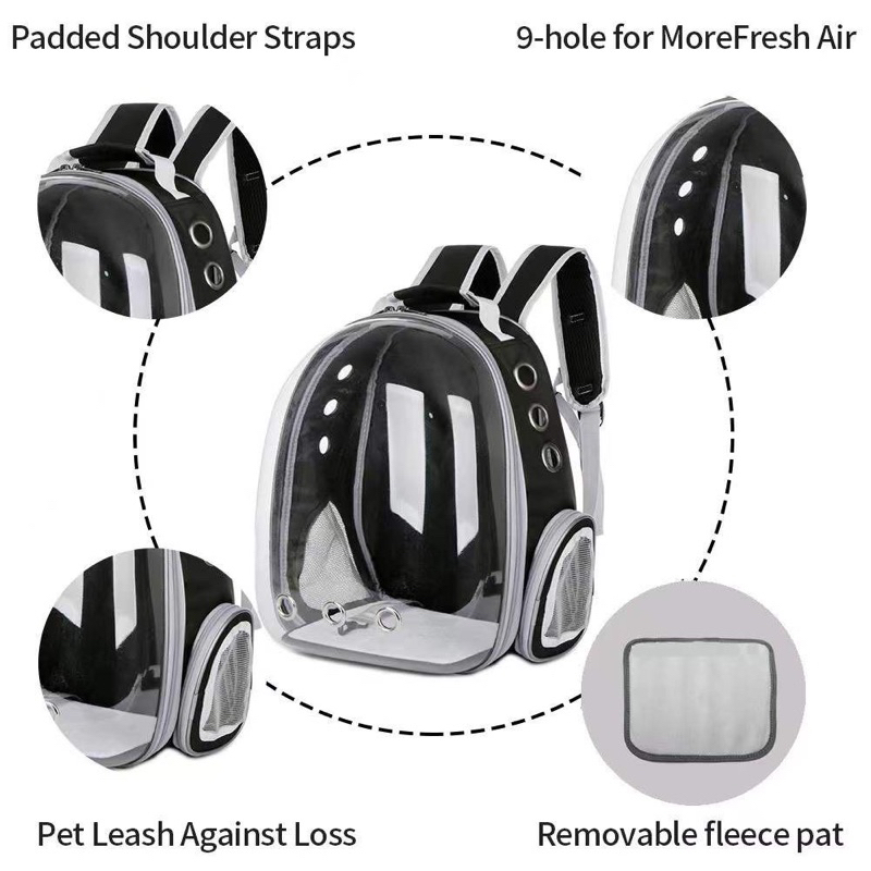 TAS RANSEL ASTRONOT TRANSPARENT pet HEWEAN KUCING MUSANG ANJING petcargo CARGO KARGO TREVELING