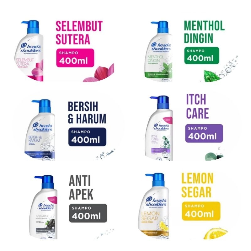 Head and Shoulders Shampo  400ml - exp 2026