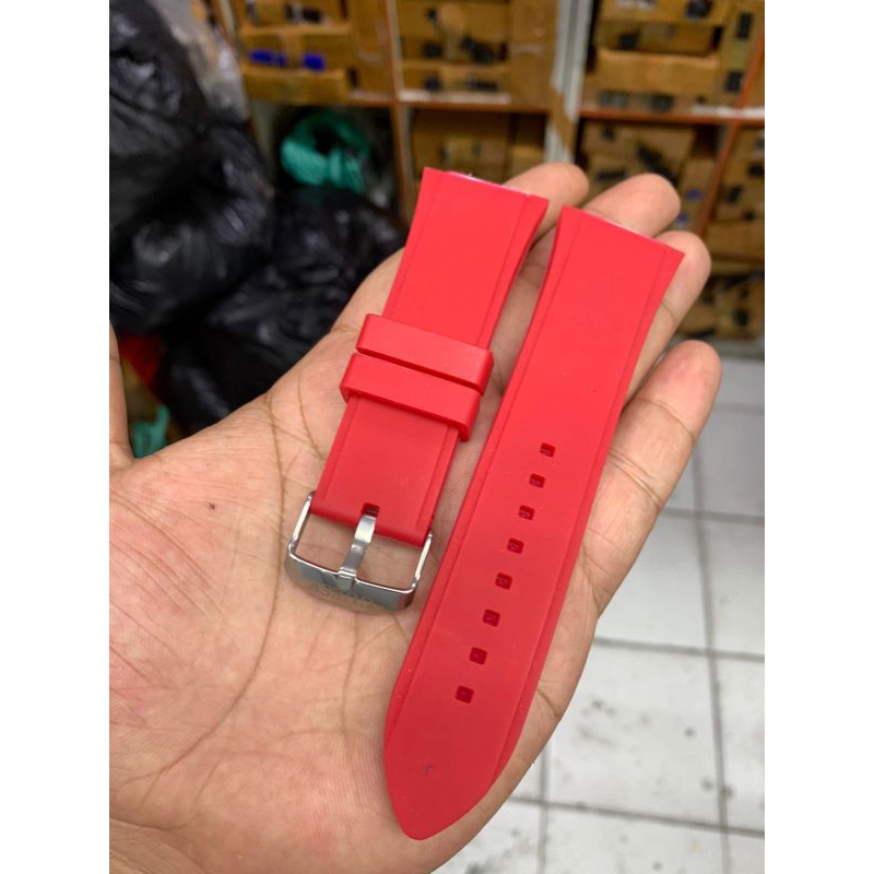 Strap Tali jam tangan Rubber Guess merah lembut