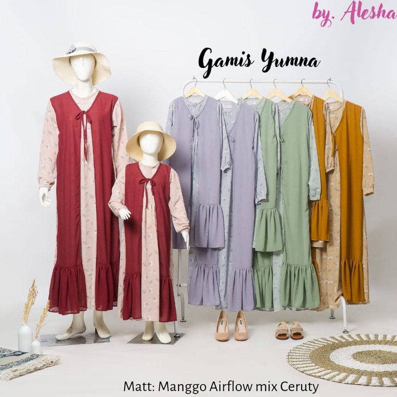 Gamis Lebaran Sarimbit 2023 Famset Model Outer Terbaru