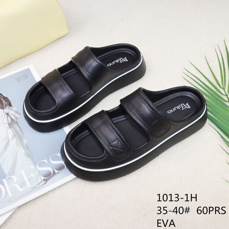 Sandal Wanita Sandal Slop Wanita Ban Dua Sandal Selop Cewek Eva Rubbert Sandal Wedges Wanita Empuk