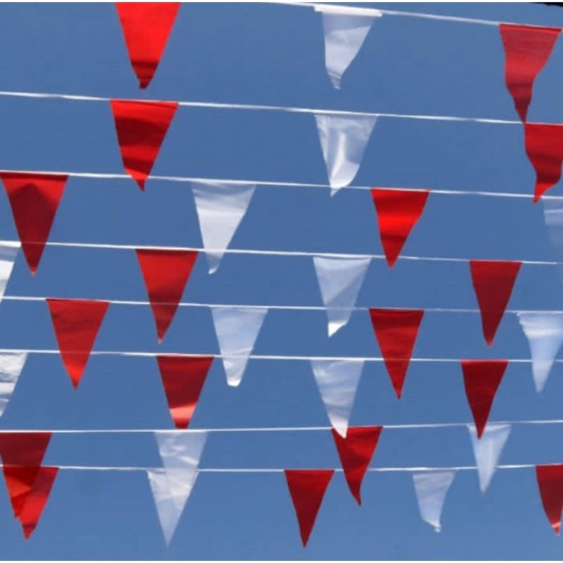 Bendera Segitiga / Bendera Segitiga Merah Putih / Bendera segitiga Merah Putih Outdor / Bendera Segi