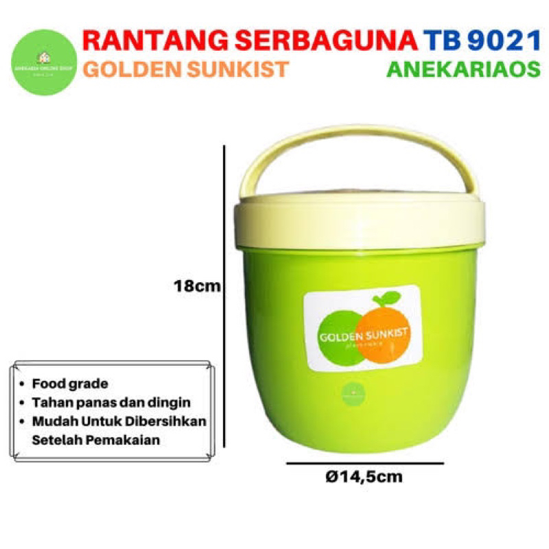 RANTANG BAKSO BULAT GOLDEN SUNKIST TB 9021 / RANTANG KUAH / RANTANG SAYUR BULAT