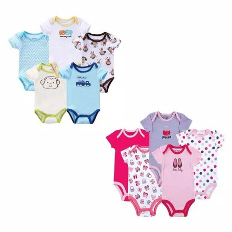 5PCS BIZYBEE/BABY GROW JUMPER BAYI 5IN1 - JUMPER BAYI SET MOTIF ISI 5PCS