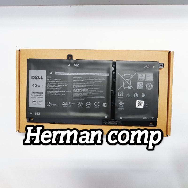 Original Baterai Dell Inspiron 5300 5301 5401 5402 5408 5409 5501 5502 5508 5509 Series Type JK6Y6 40Wh