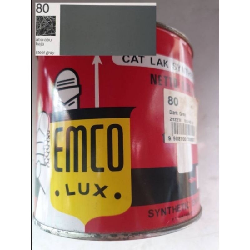 ✨Cat kayu dan besi Emco ½ kg warna abu² baja