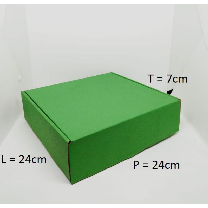 

KOTAK KARDUS DIE CUT EFLUTE WARNA POLOS 24x24x7cm HAMPERS BOX