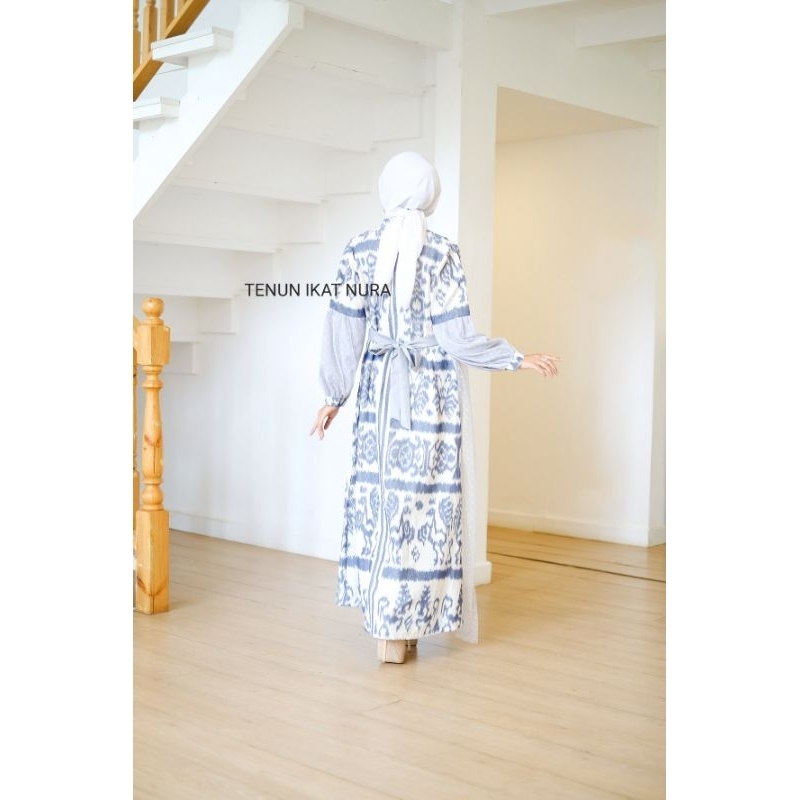 ( READY STOK ) DRESS AURORA HEWAN Couple Tenun Baju Lebaran Baju Kondangan