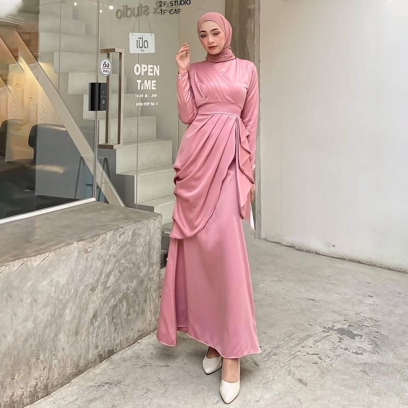 MAXY DELLAROSA, VELVET, GAMIS HIJAB MUSLIM, MAXY DRESS