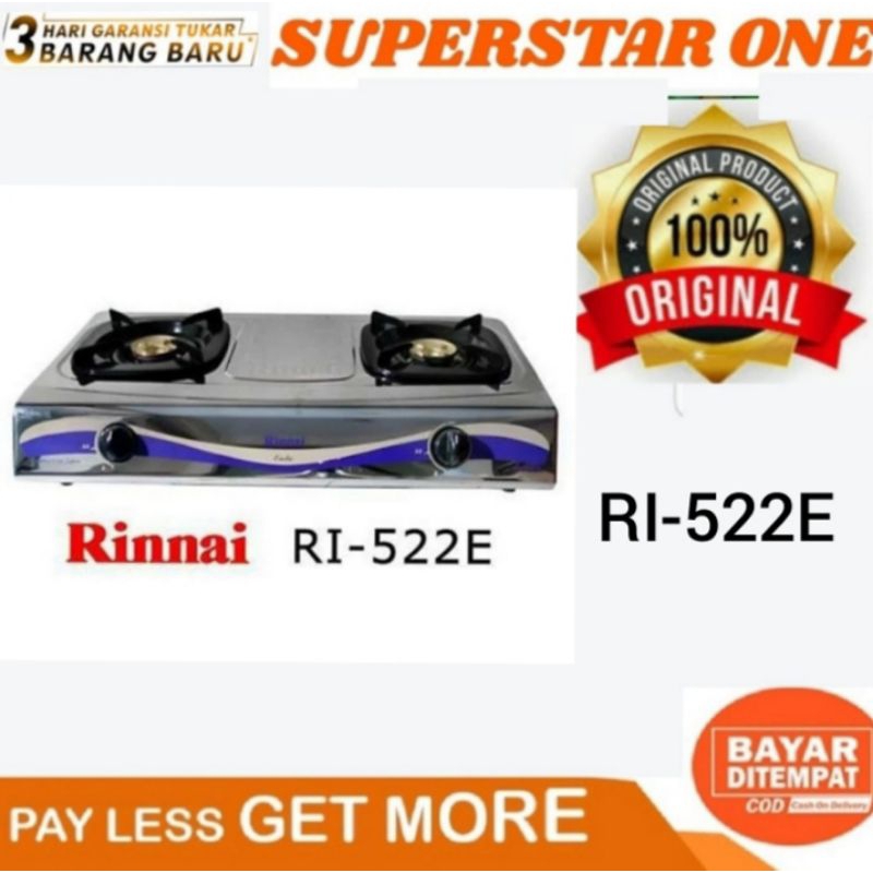 kompor gas 2 tungku RINNAI RI-522E kompor gas 2 tungku RINNAI RI-522E