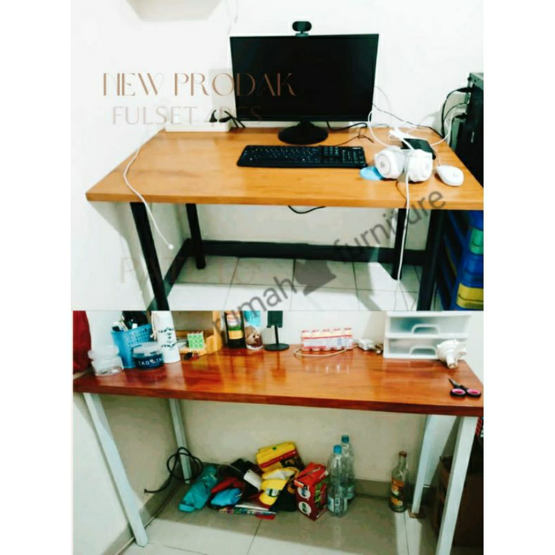 daun meja kayu / meja kerja / meja kayu 150cm