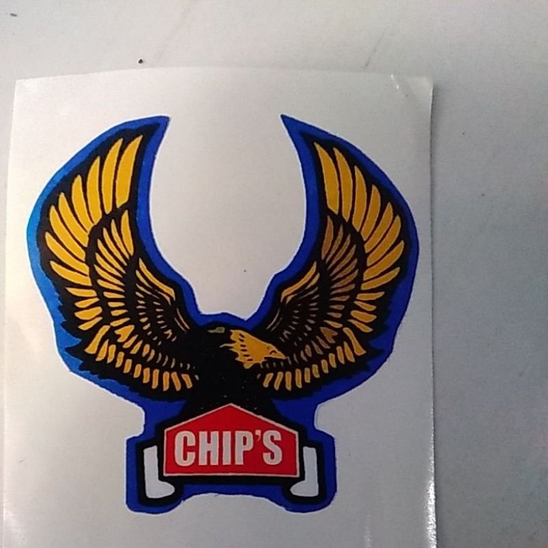 stiker helm chips
