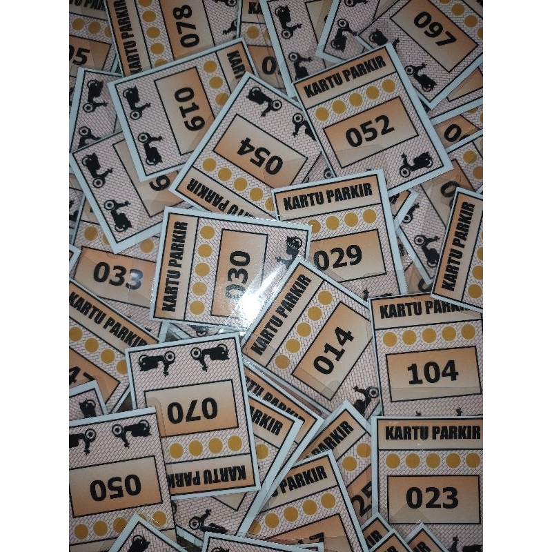 

KARTU PARKIR LAMINATING DOBEL