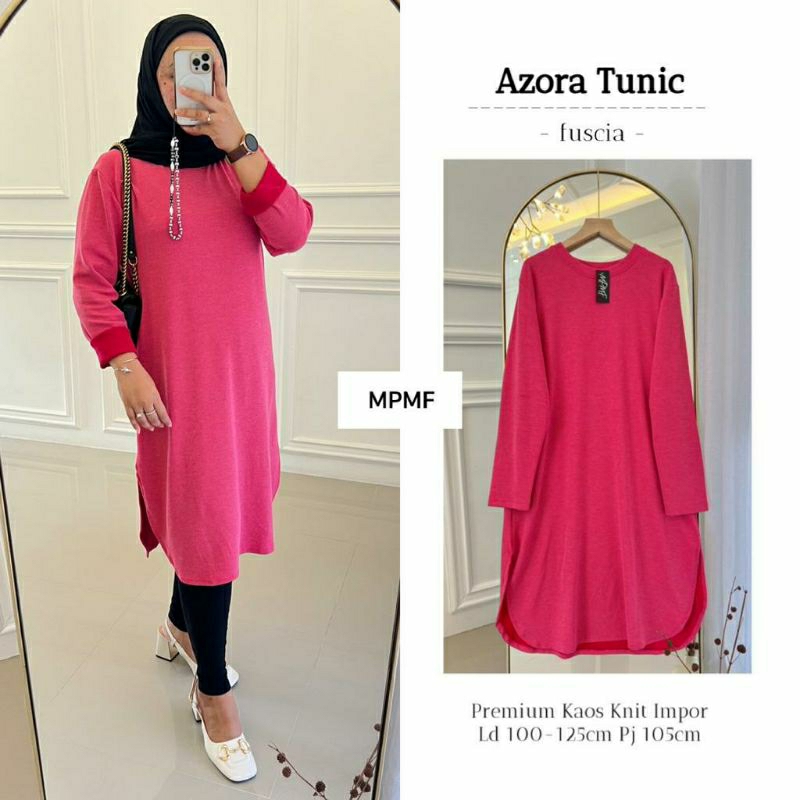 Azora Tunik Premium Kaos Knit by MPMF