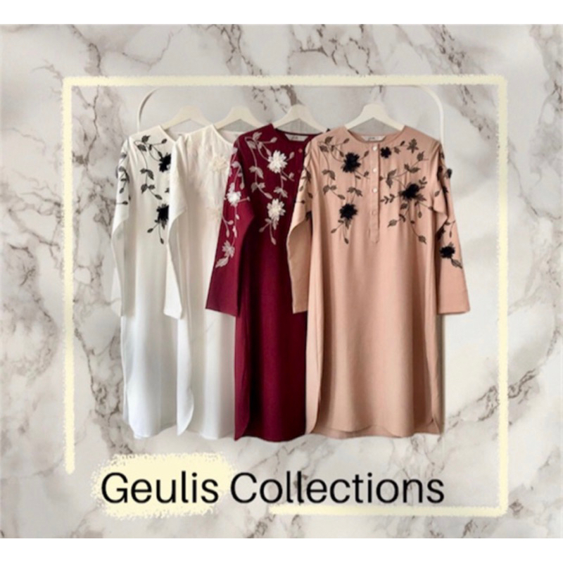 ORIGINAL - Tunik GEULIS.id bunga 3D