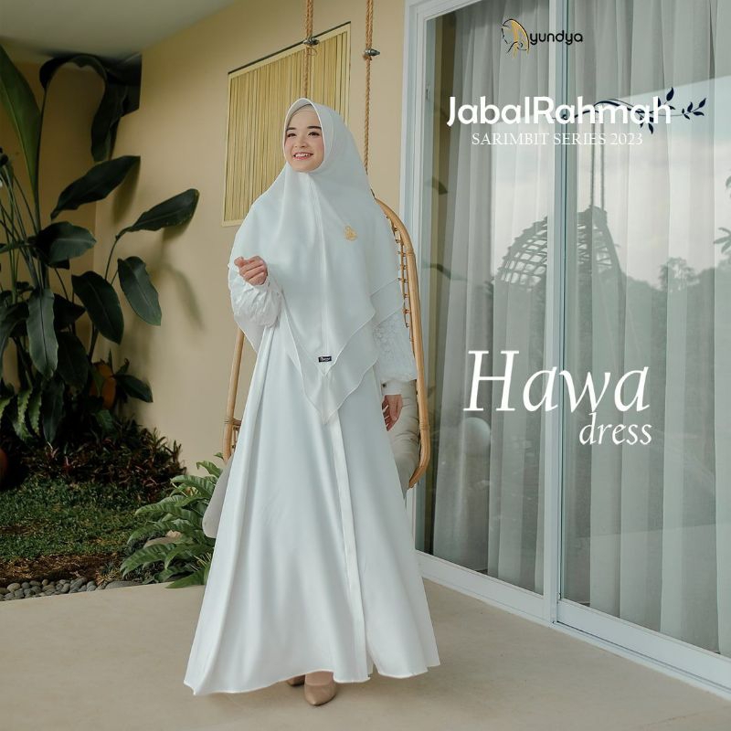 AYUNDYA - JABALRAHMAH IED SERIES GAMIS HAWA / DRESS MOM/ DRESS UMROH/GAMIS PUTIH / SERAGAM PUTIH
