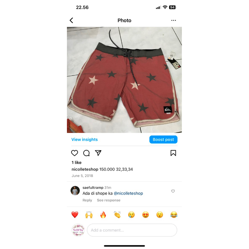 boardshort quiksilver ori