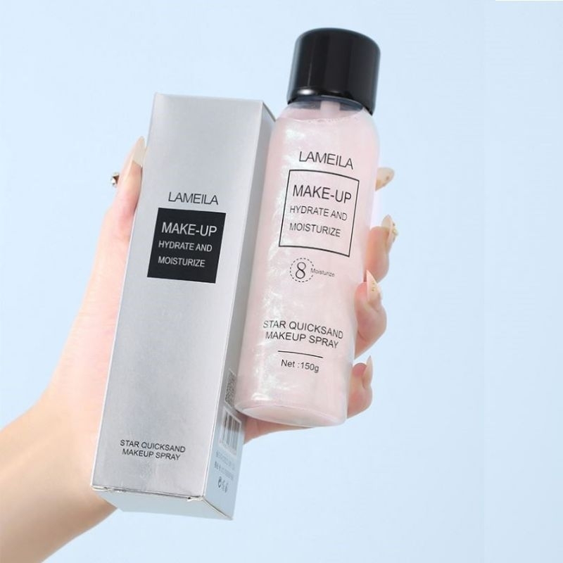 Setting Spray Make Up Lameila Melembabkan Mengunci Makeup Kosmetik Wajah Wanita Primer