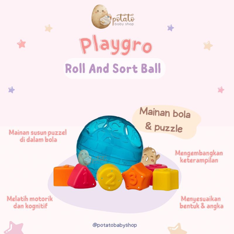 Playgro Roll And Sort Ball - Mainan Anak