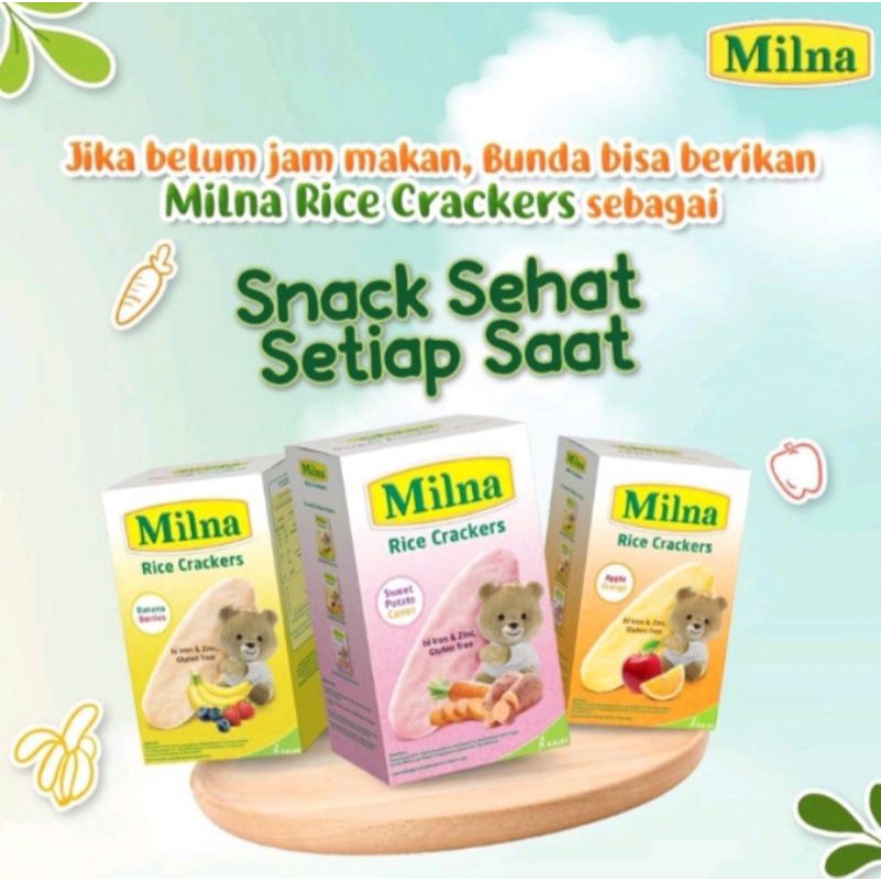 

Milna Rice Crackers Cemilan Snack Bayi Sehat