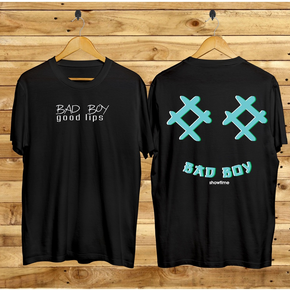 Kaos Tshirt Pria Terbaru Samurai Jepang Smile Bad Boy Warna Hitam Distro Lengan Pendek Motif Sablon 