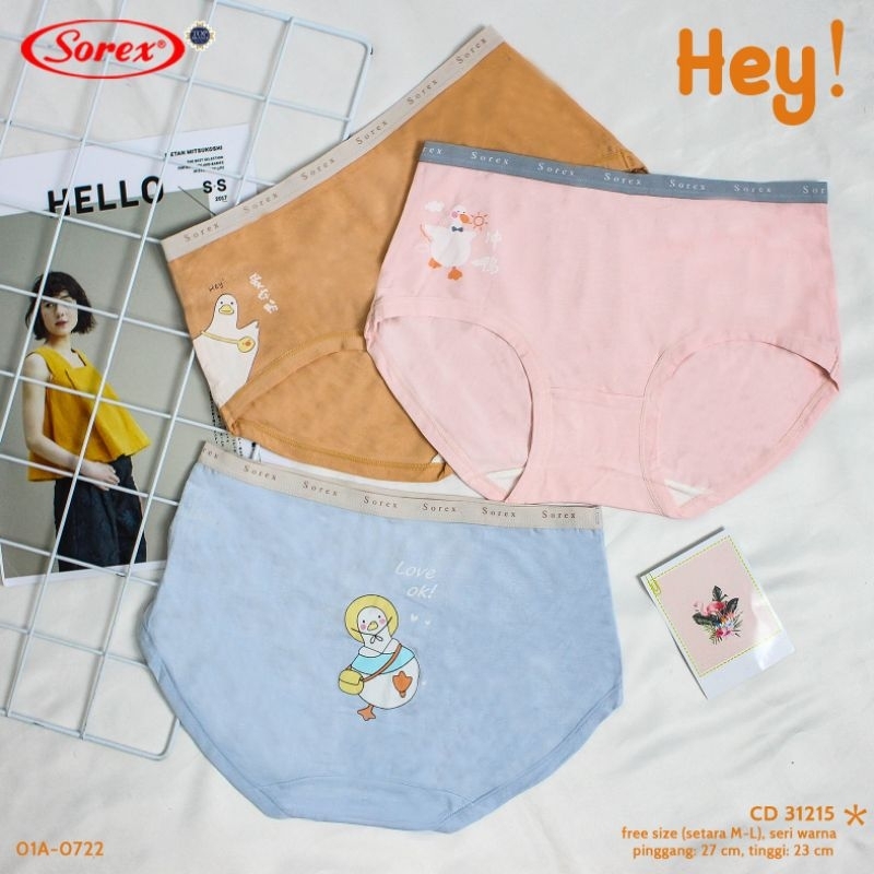 Sorex CD kode 31215 celana dalam wanita Hey ukuran allsize setara M - L