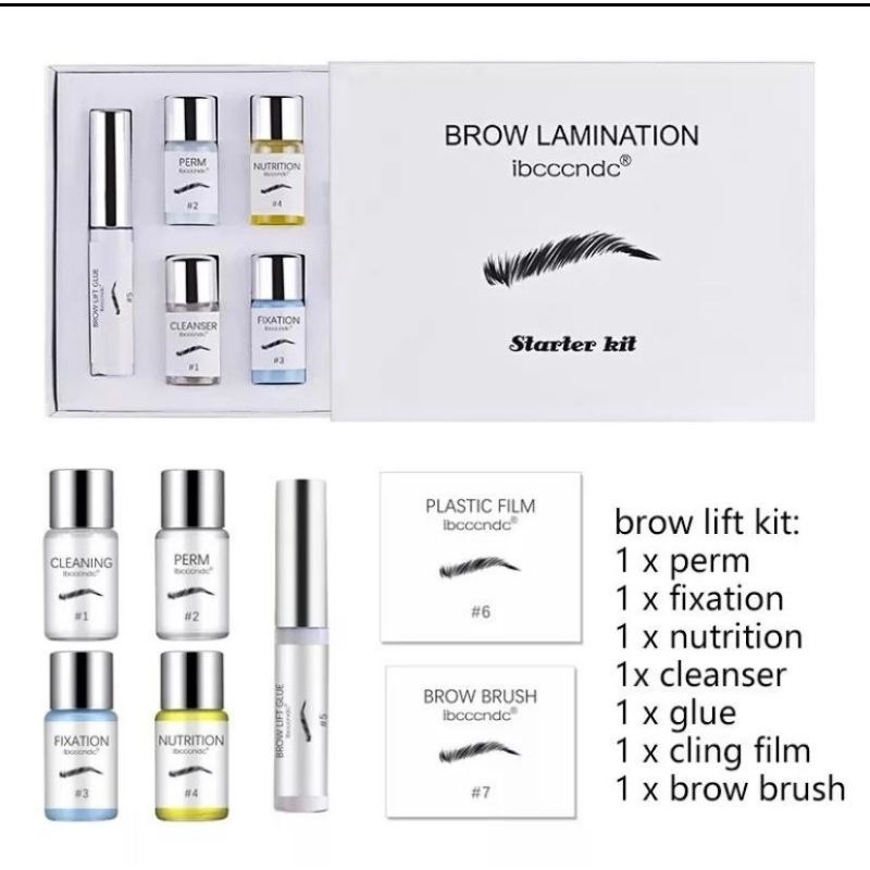 IBCCCNDC BROW LAMINATION KIT SET EYEBROW LIFTING KIT PENGANGKAT ALIS BROW BOMBER LOTION PERM DIY