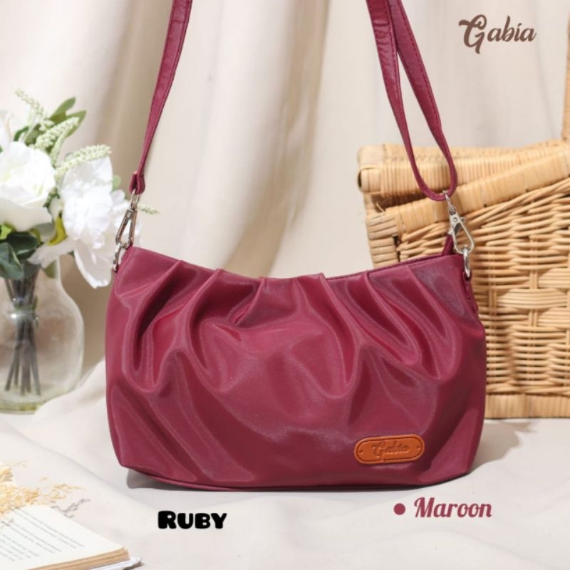 TAS SELEMPANG RUBY BAG BY GABIA BAHAN CHOCOLY ANTI AIR PREMIUM