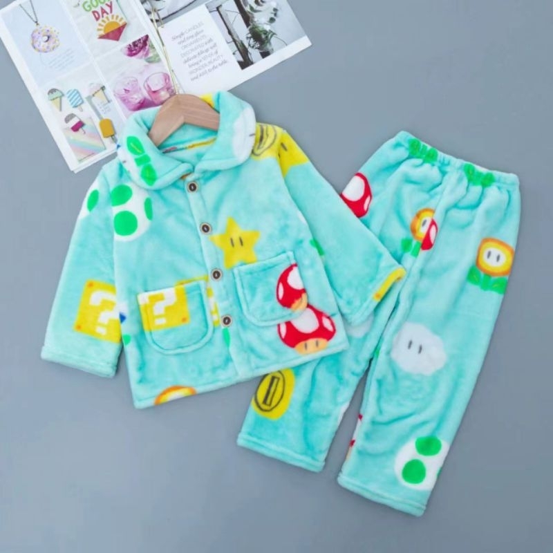 grosir setelan anak piyama korea import bahan halus dan bagus( tosca?
