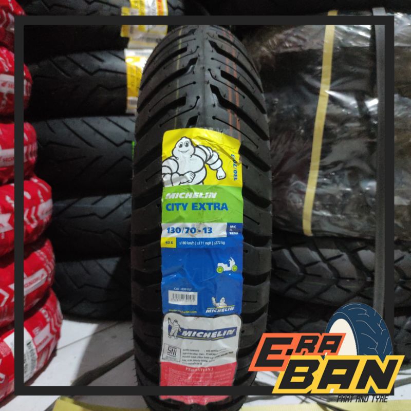 BAN LUAR MICHELIN CITY EXTRA 130 70 RING 13 TUBELESS NMAX