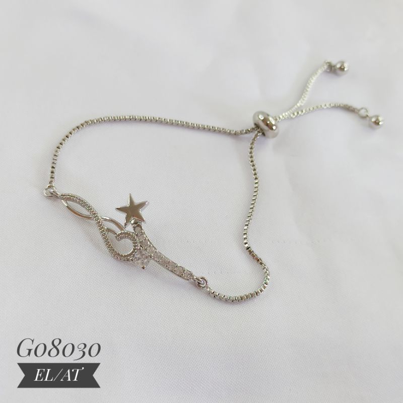 Gelang serut rantai italy motif bintang G08030