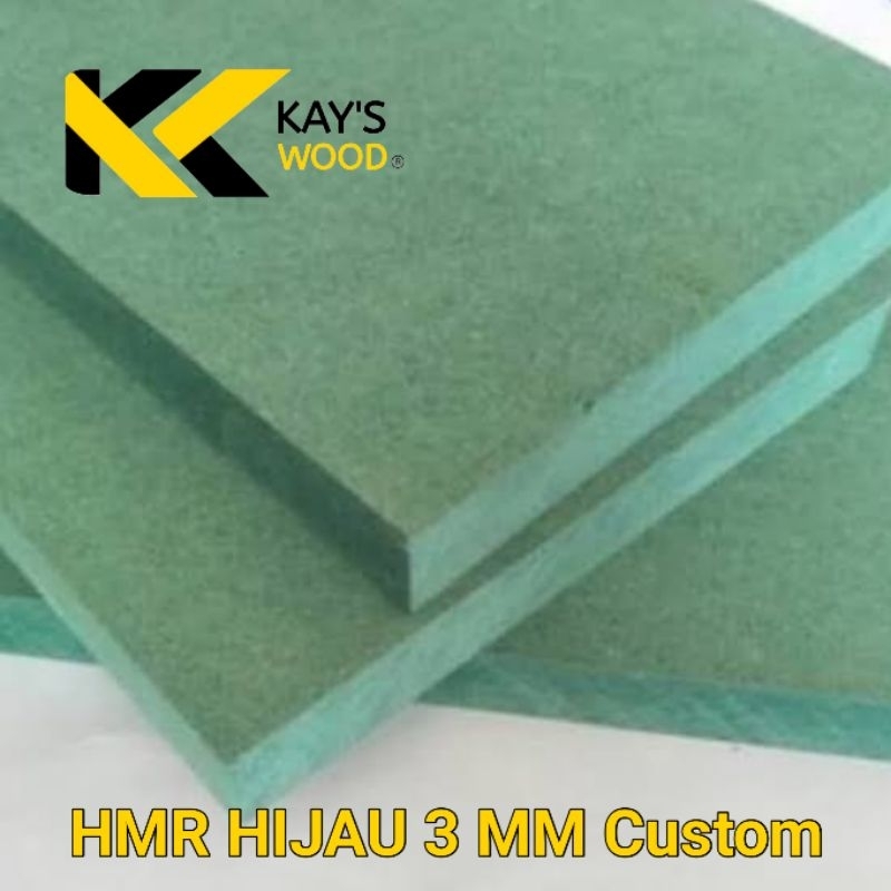 HMR MDF HIJAU 3MM CUSTOM POTONGAN