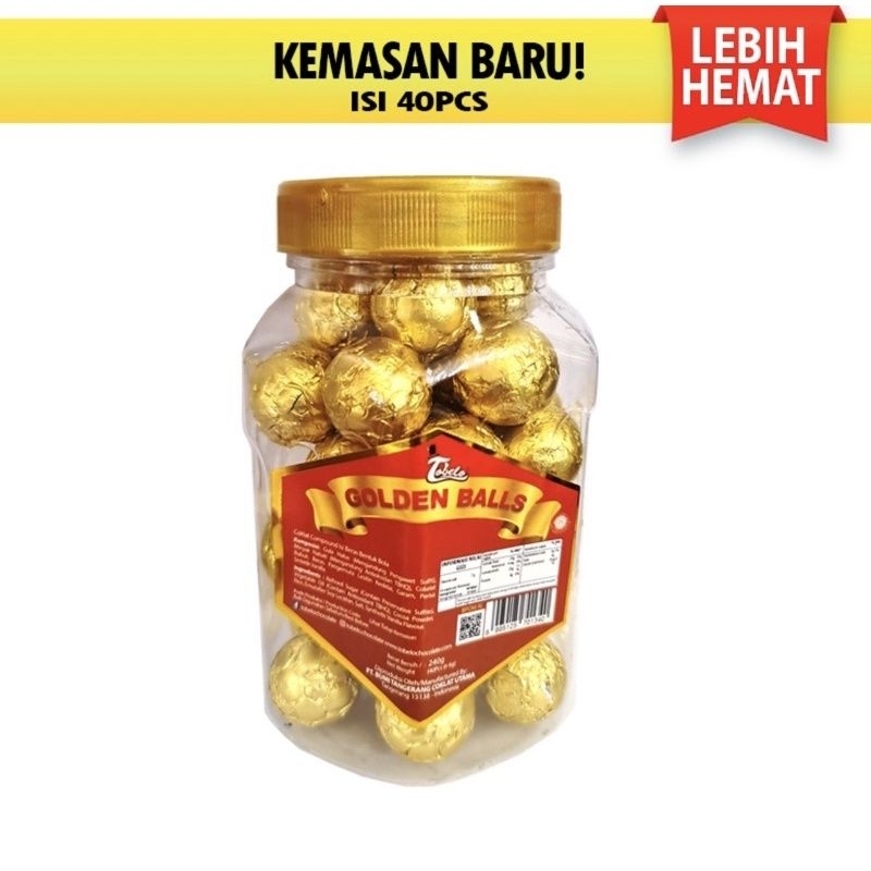 

Golden Balls Tobelo biskuit cokelat isi 40 pcs