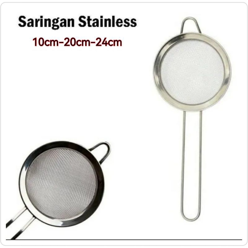Saringan Air Teh Stainless 8 cm 10 cm 20 cm 24 cm