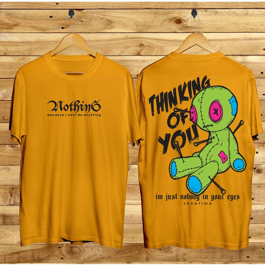 Baju Kaos Distro Tshirt Pria Wanita Boneka Keren Lengan Pendek Terbaru Thinking Of You Cewek Cowok Motif Sablon Bergambar Samurai Dragon Cod Couple Unisex