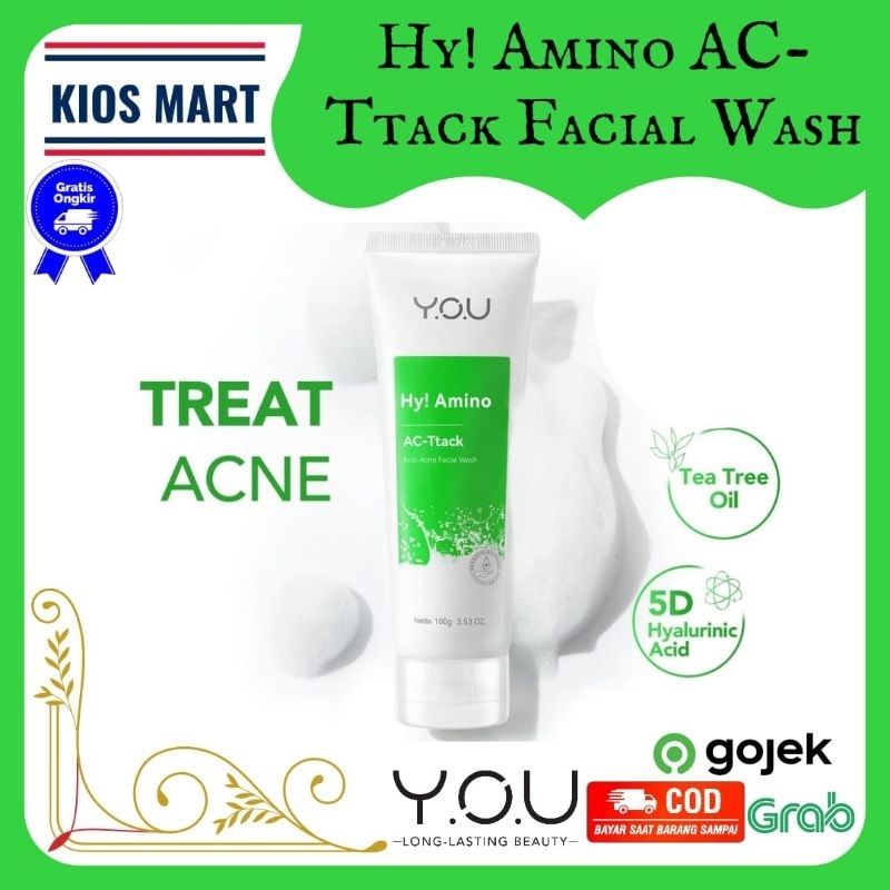 You Hy! Amino Facial Wash | Brightening | Hydrating | Anti Acne | Oil Control 100g-Anti Acne