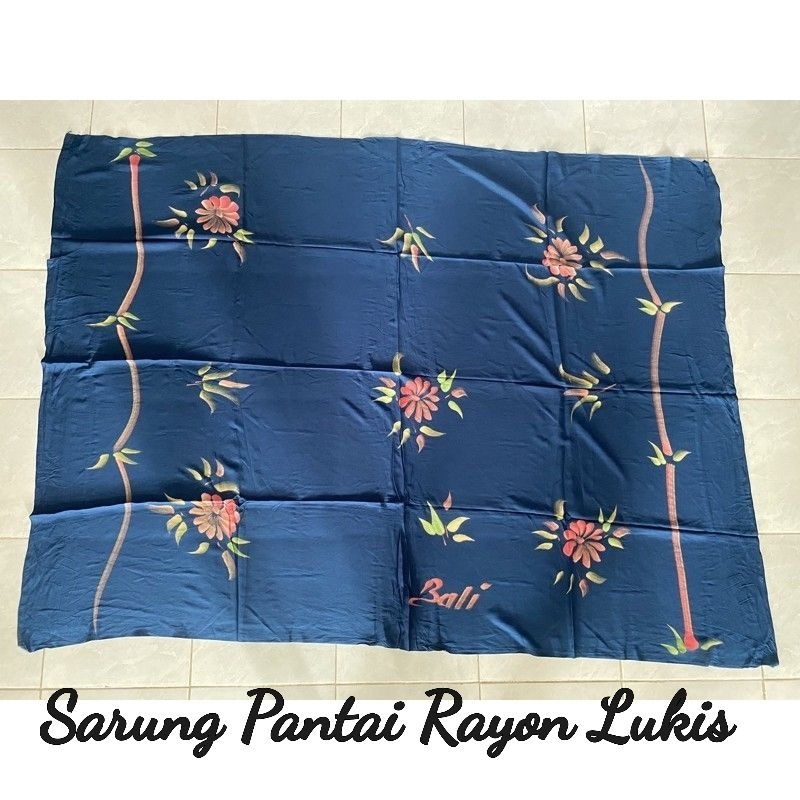 Sarung Pantai / Kain Pantai/ Sarung Pantai Rayon Lukis