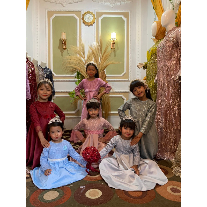 Gaun anak Gaun  Pesta LEBARAN COD umur 2- 10th